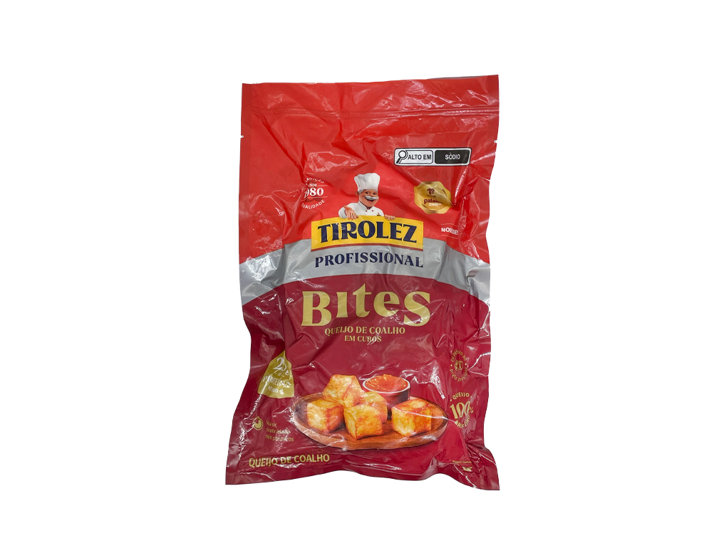 QUEIJO COALHO EM CUBOS BITES TIROLEZ 1 KG (CX 4 PCT)